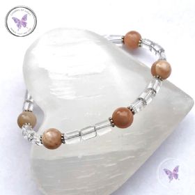 Sunstone & Clear Quartz Bracelet